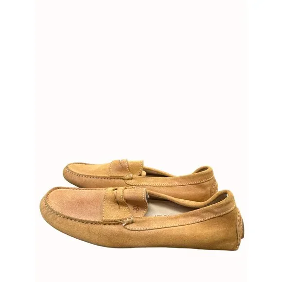 Donald J Pliner men’s brown leather suede loafers 8.5M SKU 6385